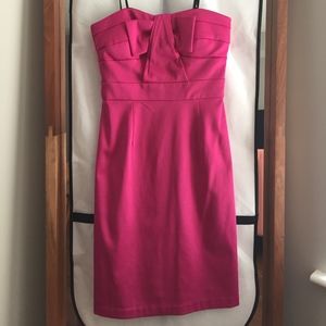 BCBG Hot Pink Strapless Dress